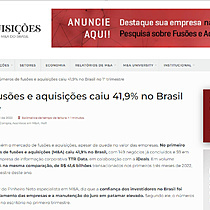 Nmeros de fuses e aquisies caiu 41,9% no Brasil no 1 trimestre